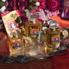 Liquid extrait de parfum is packaged in a Verrieres Brosse crystal bottle and tucked into a dupioni silk pouch.